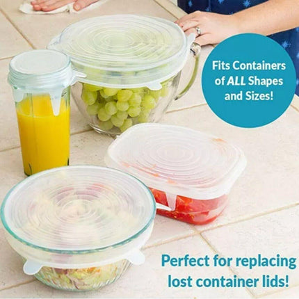 6X Stretch Reusable Silicone Bowl Wraps Food Saver Cover Seal Lids Nsta Lids Au Aimall