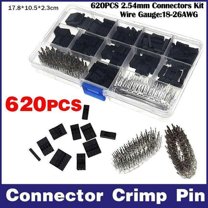 620x Connector Crimp Pin Male Housing Kit Female Dupont Wire Jumper Pin Header - Aimall