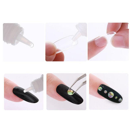 10PCS 3G Nail Art Glue Acrylic UV Gel Fake Nails Sticker Tip Polish Ma AU Stock - Aimall