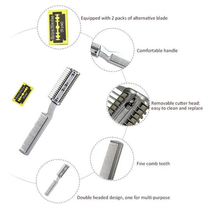 2 Sided Razor Clipper Comb Pet Hair Trimmer Grooming Cutter Dogs Cats Puppy AU - Aimall