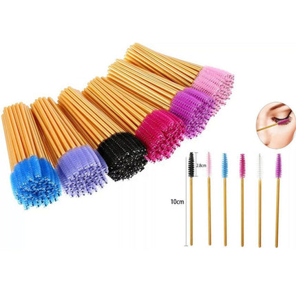 50-200 Disposable Mascara Wands Eyelash Brushes Applicator Lash Extension Brush - Aimall
