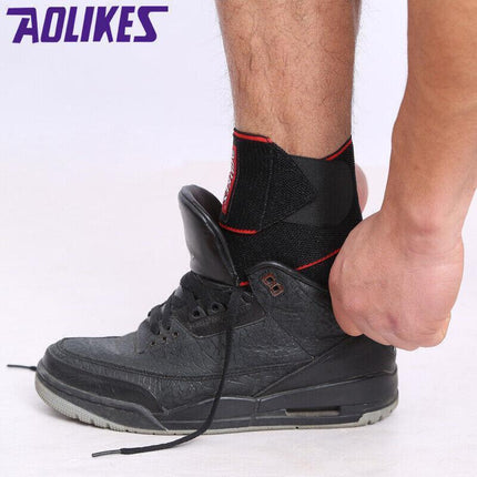 AOLIKES Ankle Brace Support Compression Elastic Foot Wrap Protector Sport AU - Aimall