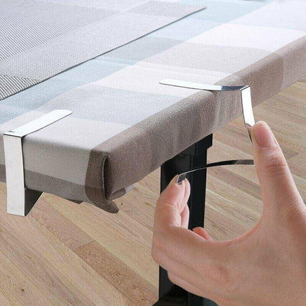 12PCS Stainless Steel Tablecloth Clips Desk Table Cloth Cover Clamp Holder Party - Aimall