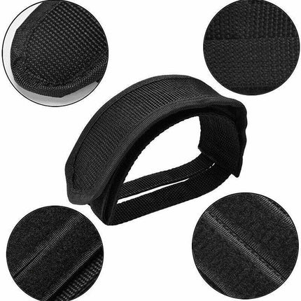 2PCS Toe Clips Straps Fixie Bicycle Pedals Anti-slip Cycling Bike Black AU Stock - Aimall