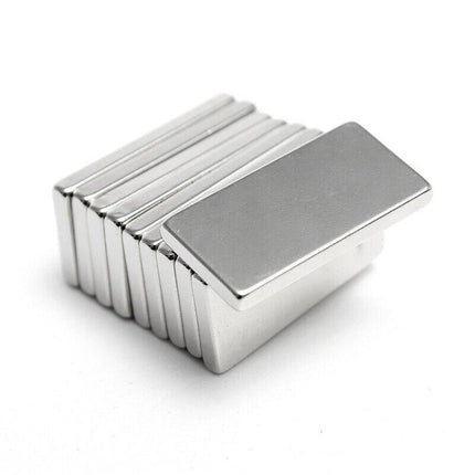 10PCS Super Strong Magnets Block Rare Earth Cuboid Neodymium 20mm × 10mm × 2mm - Aimall