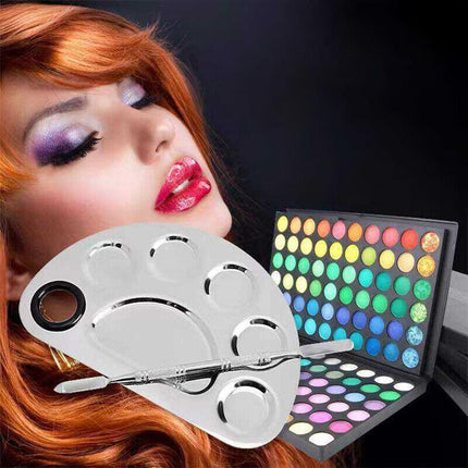 Stainless Steel Cosmetic Face Makeup Palette Spatula Foundation Mixing Tool - Aimall