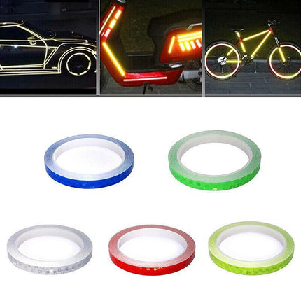 Hi-Vis Reflective Tape for Bicycles, Cars, Bikes - 1cm Wide x 8m Long AU STOCK - Aimall