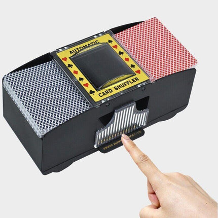 2 Deck Automatic Card Shuffler Poker Cards Shuffling Machine Casino Playing Game - Aimall