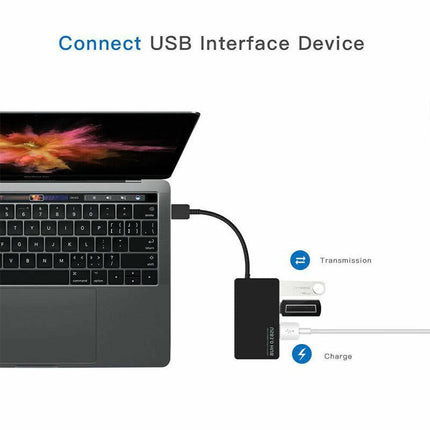 Multi USB 3.0 Hub 4 Port High Speed Slim Compact Expansion Smart Splitter OZ - Aimall