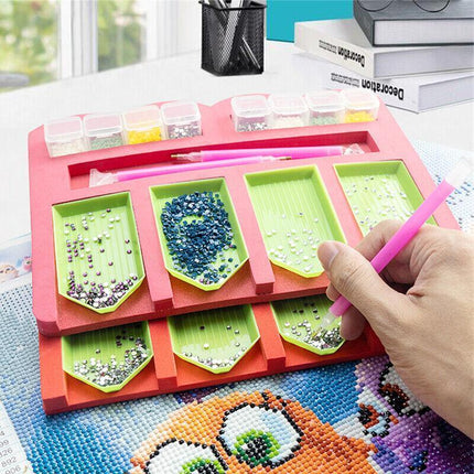 Diamond Painting Tray Organizer Holder Kit Drill Pens Tools Accessories DIY AU - Aimall