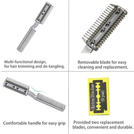 2 Sided Razor Clipper Comb Pet Hair Trimmer Grooming Cutter Dogs Cats Puppy AU - Aimall
