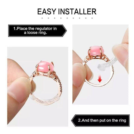 12x Invisible Tightener Ring Size Reducer Resizing Adjuster Pad Jewellery Tools - Aimall