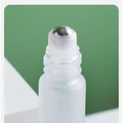 5X10ml Glass Bottle Roller Rollerball Perfume Frosted Essential Oil Roll On Ball - Aimall