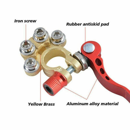 2PCS 4-Way Positive Negative Battery Terminal Connectors Clamp Car Van Caravan - Aimall