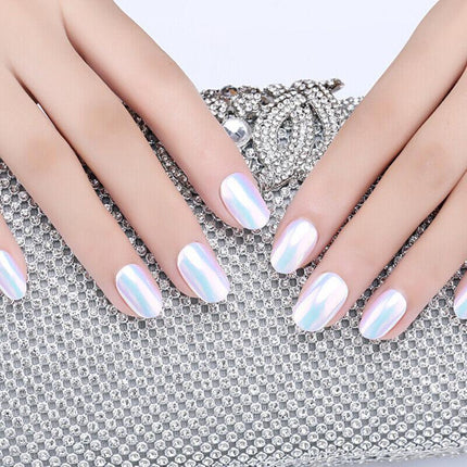 Mermaid Effect Chrome Pearl Shell Powder Glitter Dust Shimmer Pigment Nail Art - Aimall