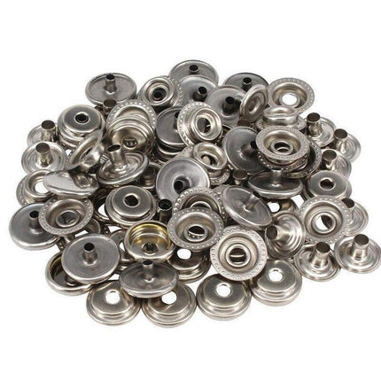 120PCS 15MM Stainless Steel Snap Fasteners Press Studs Cap Button Boat Marine AU - Aimall