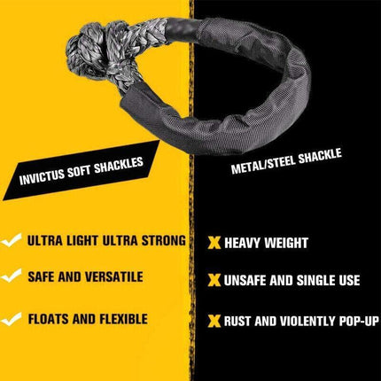 Soft Shackle 55cm Recovery Gear Dyneema Winch Rope 16T(16,000kg) Heavy Duty AU - Aimall