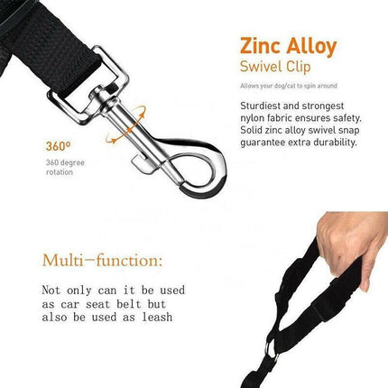 Dog Pet Safety Seat belt Clip for Car Vehicle Seatbelt Adjustable Harness LeadAU - Aimall