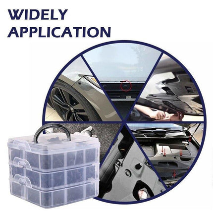 625 PCS Car Body Trim Clips Retainer Bumper Auto Panel Push Plastic Fastener Kit - Aimall