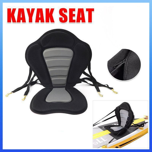Premium Canoe Kayak Seat Padded Adjustable Detachable BackPack Hooks Straps AU - Aimall