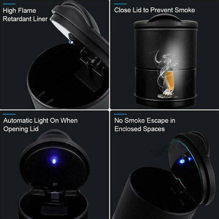2PCS Portable Auto Car Ashtray Truck Cigarette Smoke Ashtray Ash Cylinder Holder - Aimall