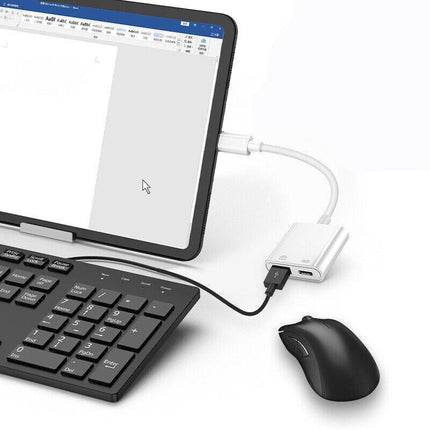 For iPhone/Type C 8-Pin to USB 3.0 Camera Adapter Easy to Transfer Photos Videos - Aimall
