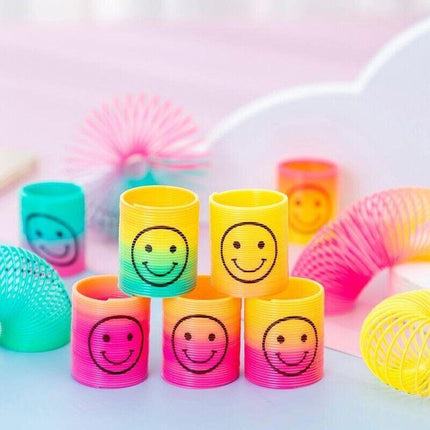 36PCS Mini Plastic Colourful Rainbow Spring Kids Toy Party Favour Bulk 2.8*3.5CM - Aimall