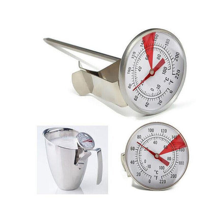 Milk Coffee Probe Thermometer Maker Temperature Jug pan Clip Stainless Steel New - Aimall