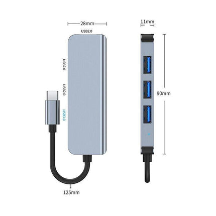 8/6/4-in-1 USB-C Hub Adapter Type-C Hub HDMI For MacBook Pro/Air iPad Pro Laptop - Aimall