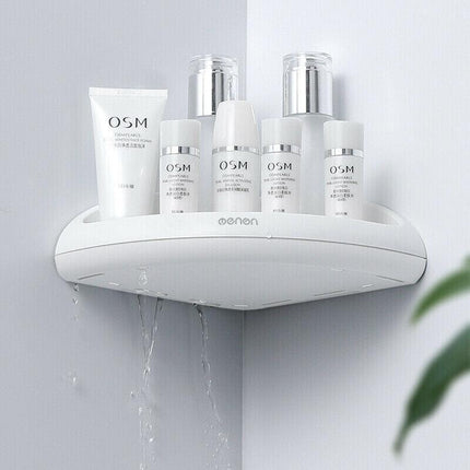 Bathroom Triangular Corner Bath Storage Holder Shelf Organizer Rack Shower Tray - Aimall