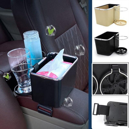 Car Armrest Storage Tissue Box Drawer Holders Water Cup Multifunctional Box AU - Aimall