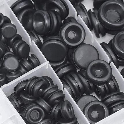 200 PCS Auto Rubber Grommet Assortment Set Fastener Kit Blanking 7 Popular Sizes - Aimall