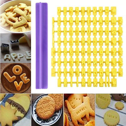 Fondant Cake Alphabet Letter Number Cookies Biscuit Stamp Embosser Molds Cutter - Aimall