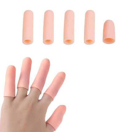5PCS Silicone Finger Protector Finger Caps Tube Anti-slip Finger Cover AU Stock - Aimall