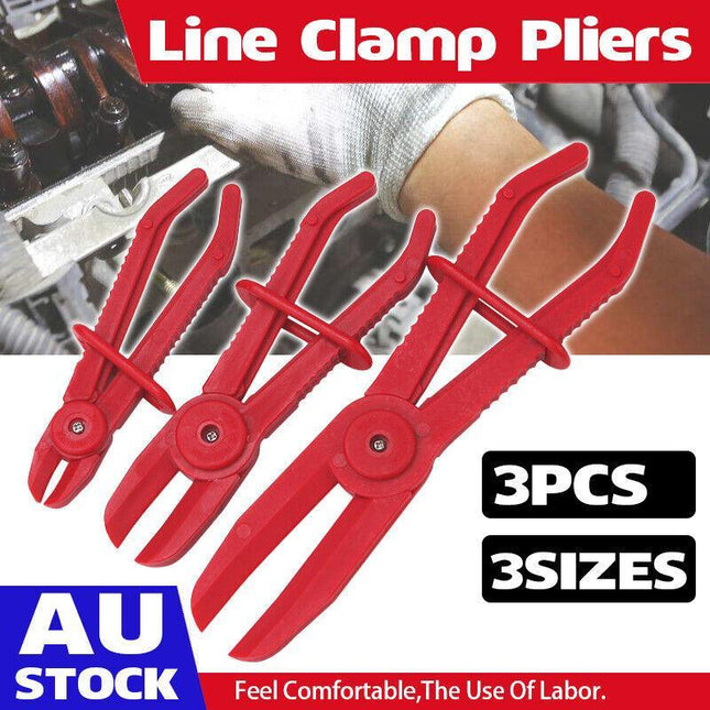 3 PCS Hose Clamp Kit Line Pipe Pliers Set Flexible Pinch Off Brake Fuel Water AU - Aimall