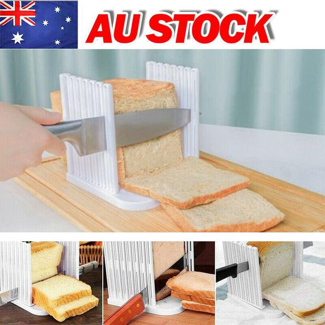 Kitchen Maker Slicing Cutting Tool Bread Toast Slicer Guide Cutter Mold Sandwich - Aimall