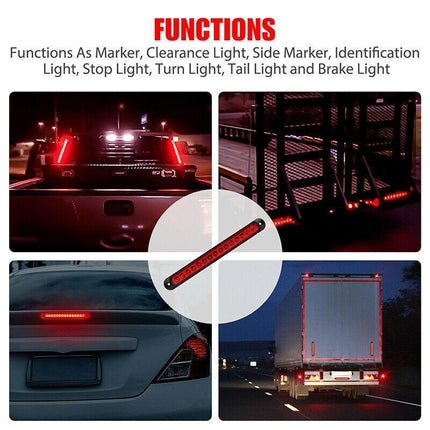 2x 15 LED Tail Light Trailer Truck Caravan UTE Reverse Light Bar Ultra-Slim Lamp - Aimall