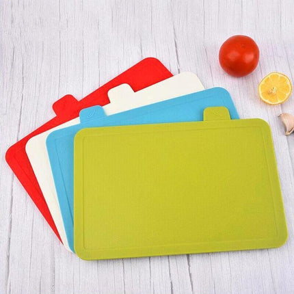 Coloured Chopping Board Set Cutting Boards Index With Stand Holder Juice Grooves - Aimall