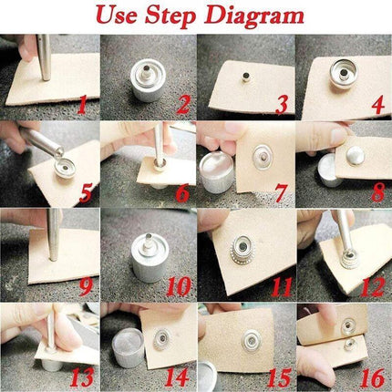 120PCS 15MM Stainless Steel Snap Fasteners Press Studs Cap Button Boat Marine AU - Aimall