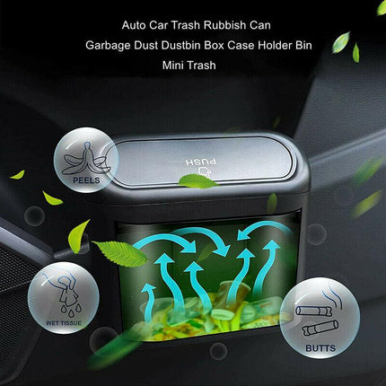 Auto Car Trash Rubbish Can Garbage Dust Dustbin Box Case Holder Bin Mini Trash - Aimall