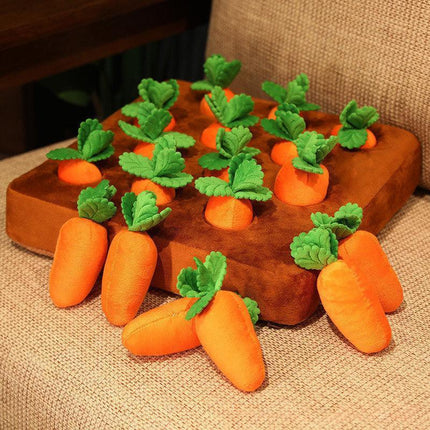 Carrots Plush Dog Toy Encourage Natural Foraging Skill Durable Interactives Dog - Aimall