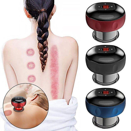 Electric Intelligent Vacuum Cupping Therapy Red Light Heating Body Slimming - Aimall