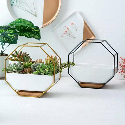 Flower Plant Pot Indoor Outdoor Garden Wall Hanging Succulent Planter Pot Vase A - Aimall