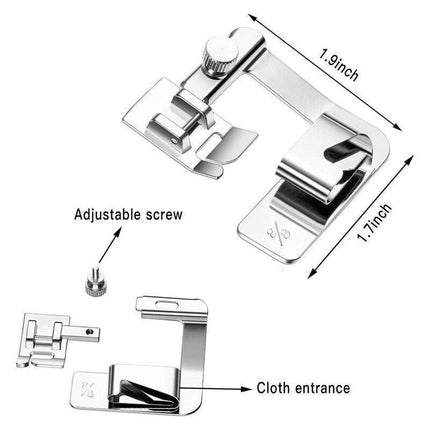 3PCS Wide Rolled Hem Hemmer Foot For Domestic Sewing Machines Snap On Presser AU - Aimall