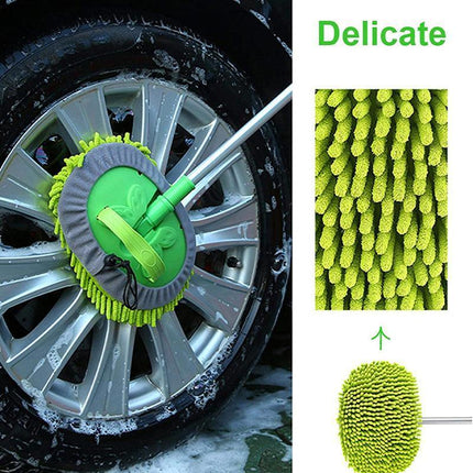 New Telescopic Car Brush Wash Soft Care Mop Vehicle Cleaning Window Adjustable - Aimall