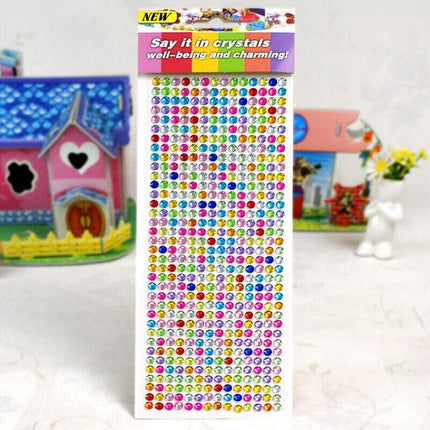 [504pcs] 6mm Acrylic Rhinestone Gems Self Adhesive Sticker Crystals Craft Decal - Aimall
