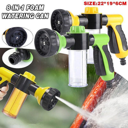 Washing Nozzle Plant Pet Hose 8mode Garden Car Water Foam Sprayer Soap Dispenser - Aimall