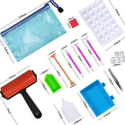 22 Piece 5D Diamond Painting Tools Box Diamond Accessories Diy Art Craft Pen Set - Aimall