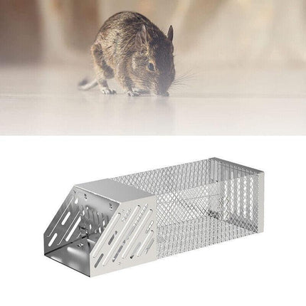1X Continuous Rat Trap Cage Animal Bait Safe Catch Pest Rodent Mouse Control Box - Aimall