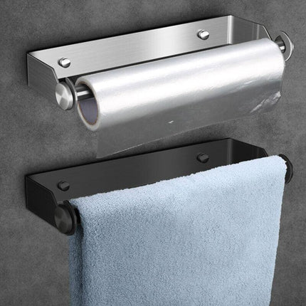 Paper Towel Holder Under Cabinet Wall Mount Stainless Steel Rack Kitchen - Aimall